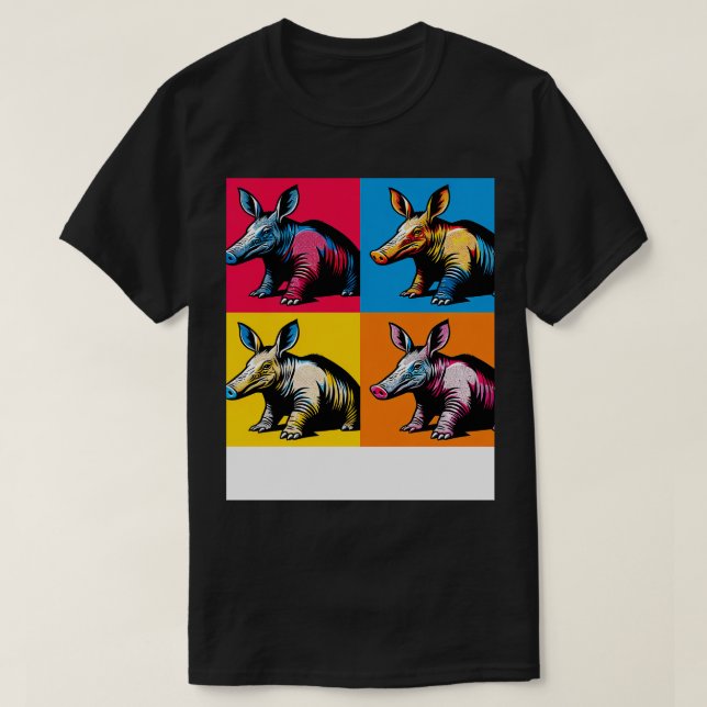 Camiseta Abstrato Aardvark Adventure Art (Frente do Design)