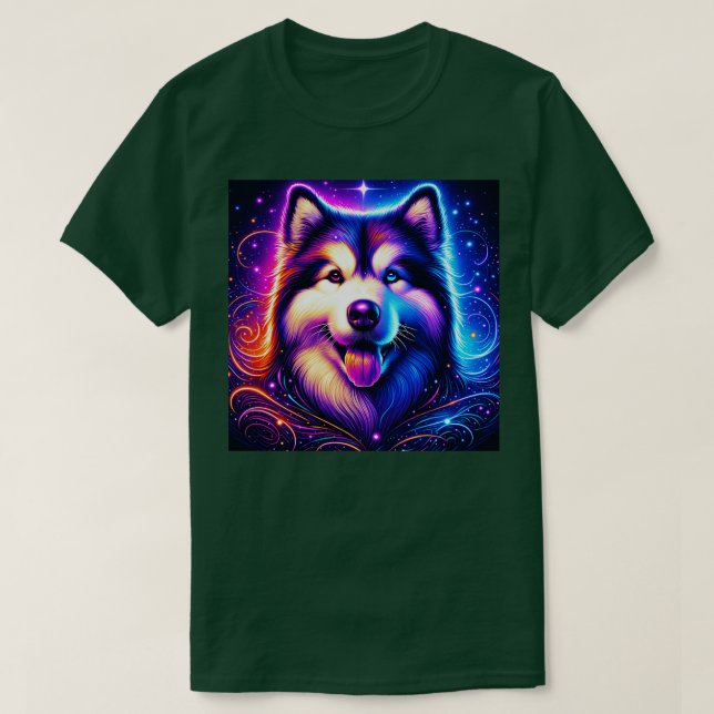 Camiseta Abstrato Alaskan Malamute TShirt (Frente do Design)