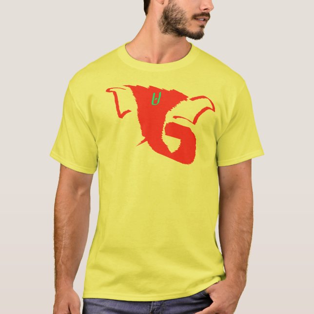 Camiseta Abstrato amarelo de Ganesh (Frente)