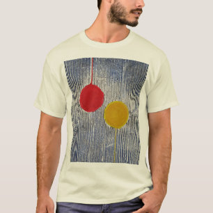 Camiseta Abstrato amarelo vermelho das bolinhas do ponto de