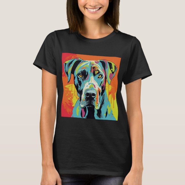 Camiseta Abstrato Animal, Grande Dane (Frente)
