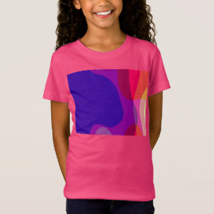 Camiseta Abstrato Art 4897 - Cor de laranja rosa púrpura Am