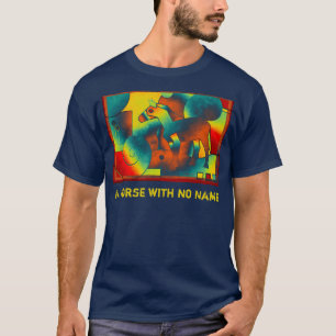 Camiseta Abstrato ART - A HORSE - amarelo azul