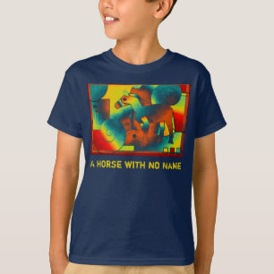 Camiseta Abstrato ART - A HORSE - amarelo azul