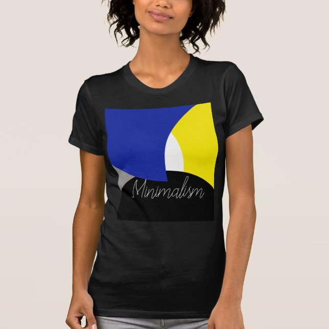 Camiseta Abstrato Art Azul Amarelo (Frente)