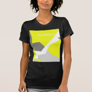 Camiseta Abstrato Art Energy Yellow Cinza