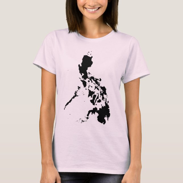 Camiseta Abstrato Art - Mapa das Filipinas (Frente)
