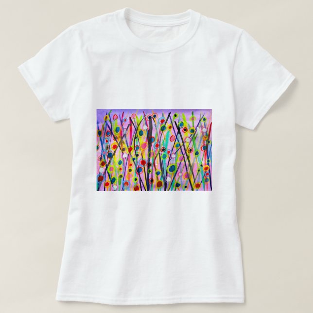 Camiseta abstrato art paisagem colorido (Frente do Design)