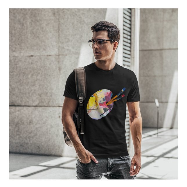 Camiseta Abstrato Art T-Shirt com uma pintura Kandinsky (Criador carregado)