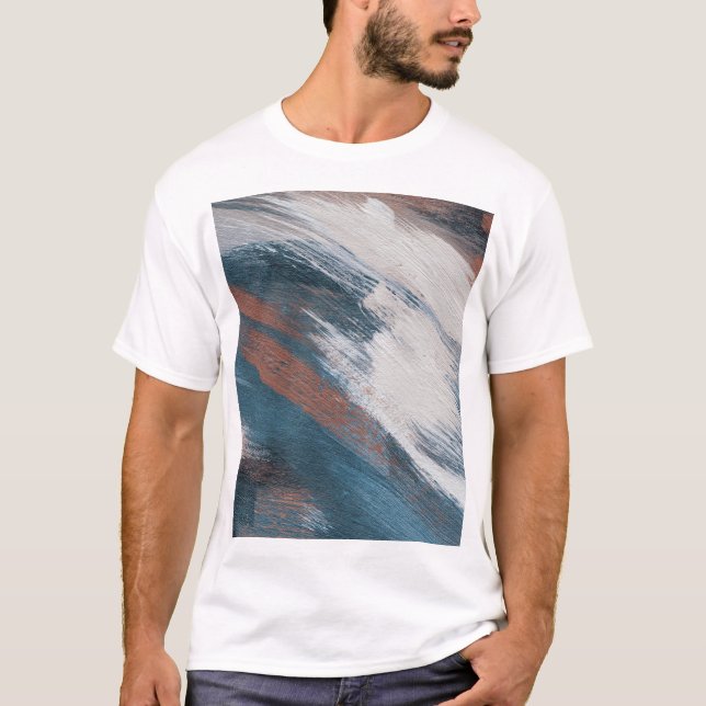 Camiseta Abstrato Art: Traços Versáteis De Pincel. (Frente)