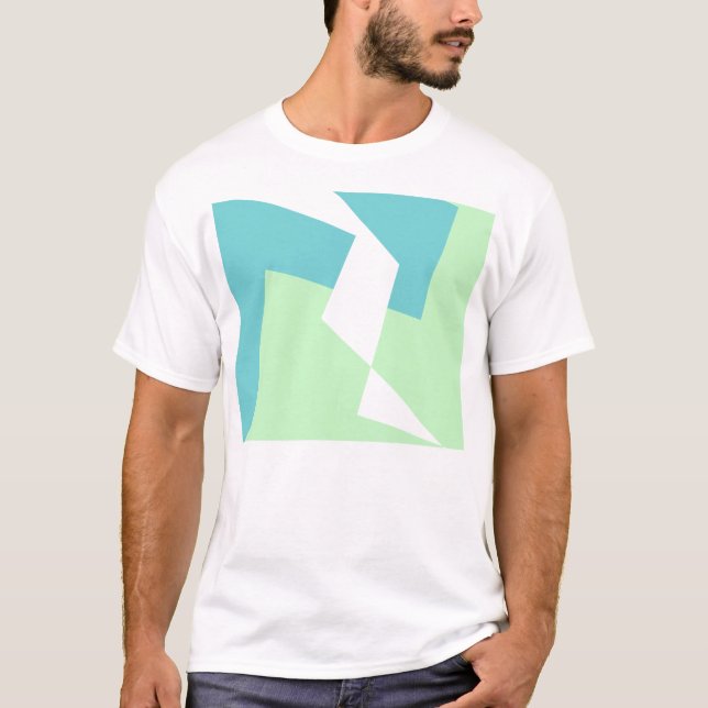 Camiseta Abstrato Art Turquoise Azul (Frente)