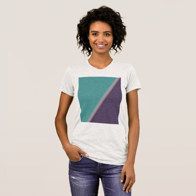 Camiseta Abstrato Art Turquoise Roxo (Frente Completa)