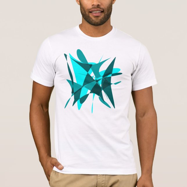 Camiseta Abstrato: Azul no azul = no verde (Frente)