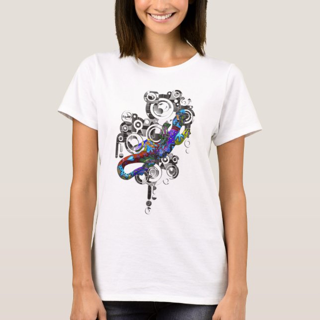 Camiseta Abstrato BALI Gecko (Frente)