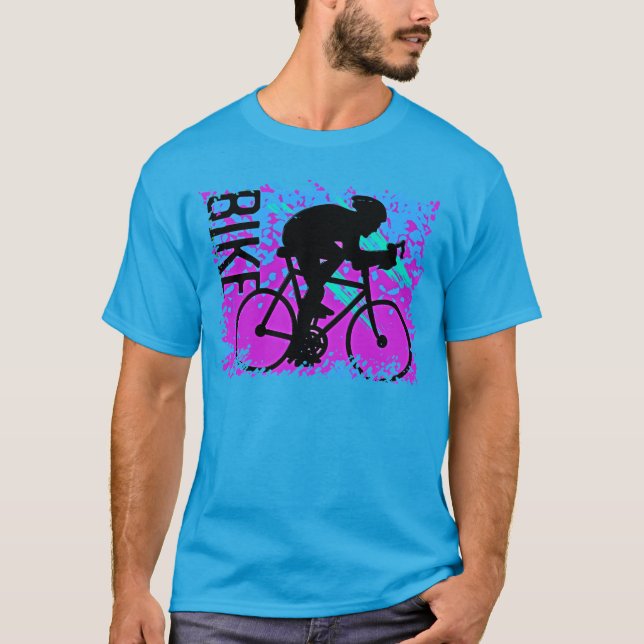 Camiseta Abstrato Biciclista Racer (Frente)