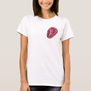 Camiseta Abstrato Boho Blob De Tinta Com Flores Silvestres