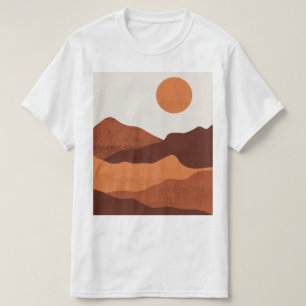 Camiseta Abstrato Boho Chic Desert Mounscape