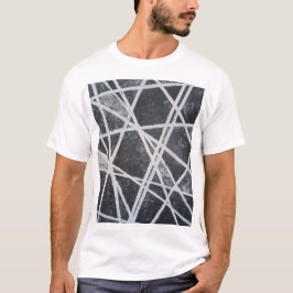 Camiseta Abstrato branco e preto