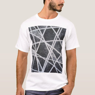 Camiseta Abstrato branco e preto
