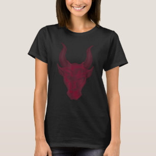 Camiseta Abstrato Bull Motif Cow Imprint Animal Vazio Tauru