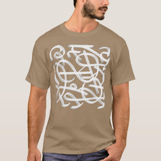 Camiseta Abstrato caligrafia força oculta da mensagem