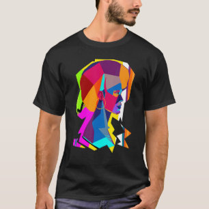 Camiseta Abstrato Colorida Com Afro