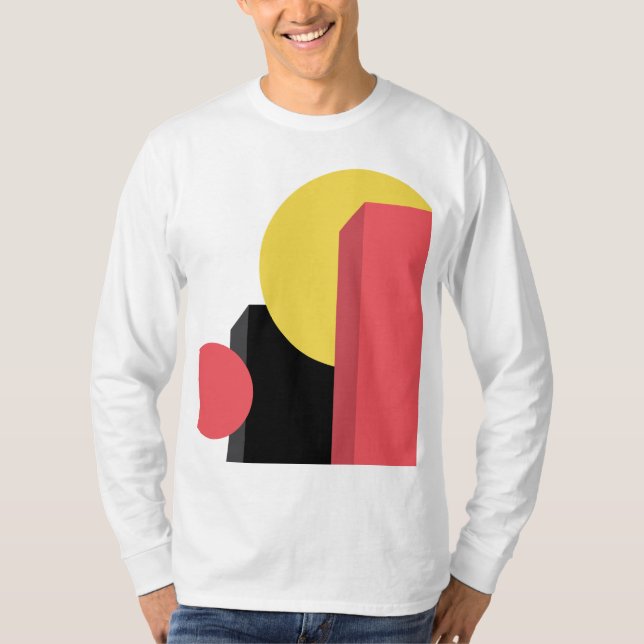 Camiseta Abstrato, colorido, moderno, simples, design vibra (Frente)