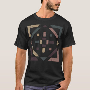 Camiseta Abstrato com os tons da Terra - Geometria Distante