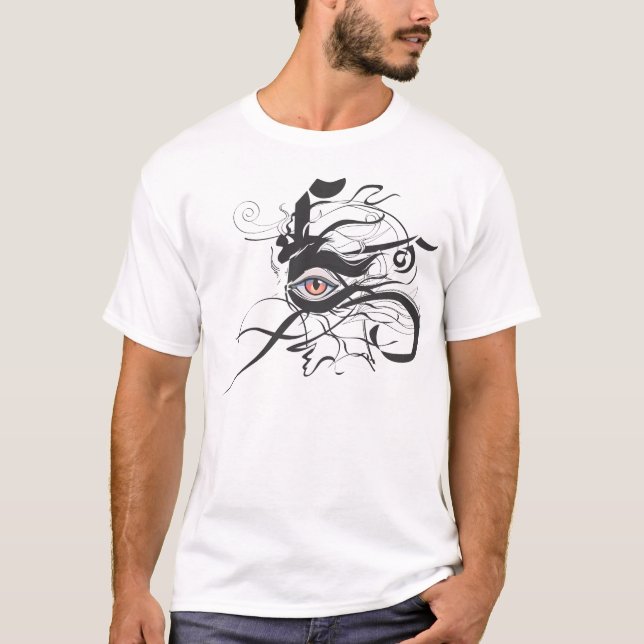 Camiseta Abstrato com t-shirt do olho (Frente)