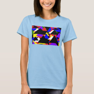 Camiseta Abstrato com várias cores do topo do tanque básico