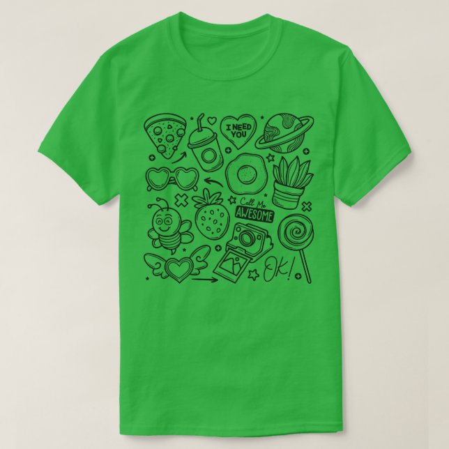 Camiseta Abstrato comida (Frente do Design)