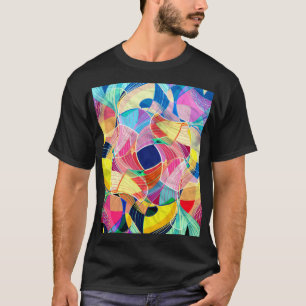 Camiseta Abstrato cor d'água, fundo fantástico