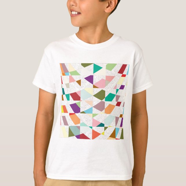 Camiseta Abstrato - Cores - Damasco (Frente)