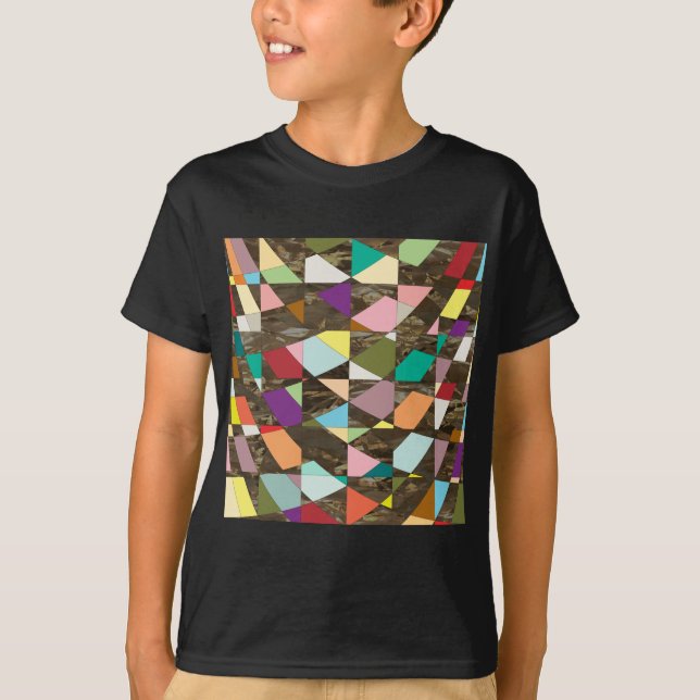 Camiseta Abstrato Cores Douradas (Frente)
