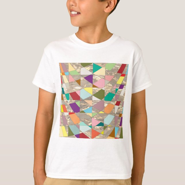 Camiseta Abstrato Cores Douradas (Frente)