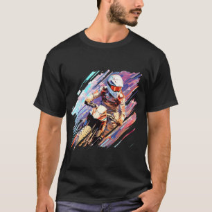 Camiseta Abstrato da competição de velocidade rápida de cor
