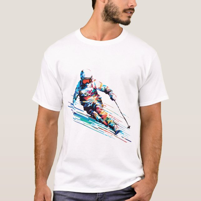 Camiseta Abstrato da competição de velocidade rápida do esp (Frente)