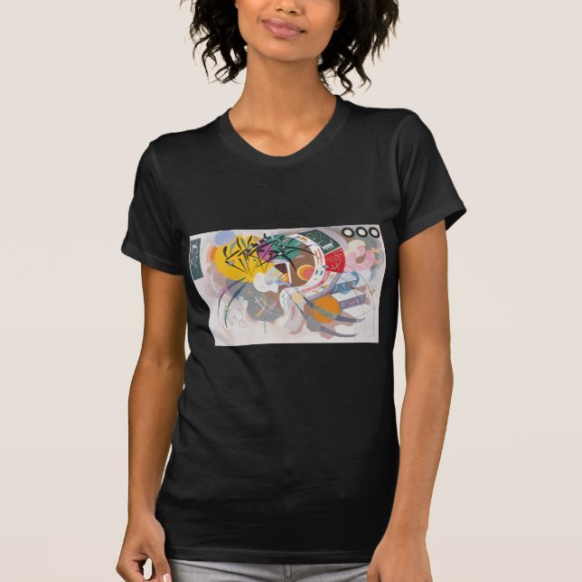 Camiseta Abstrato da curva dominante de Kandinsky (Frente)