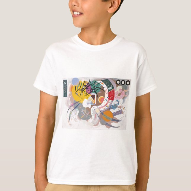 Camiseta Abstrato da curva dominante de Kandinsky (Frente)