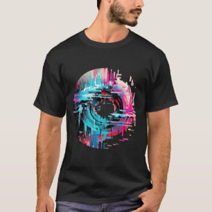 Camiseta Abstrato da Diversão Otimista Do Círculo Da Cidade