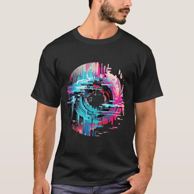 Camiseta Abstrato da Diversão Otimista Do Círculo Da Cidade (Frente)