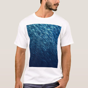 Camiseta Abstrato da Escola de Peixes do Mar Subaquático