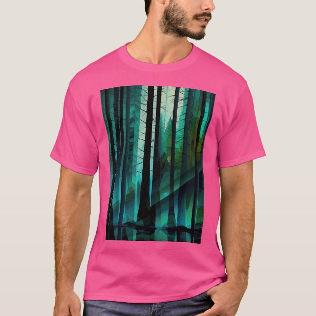 Camiseta Abstrato da floresta (Frente)