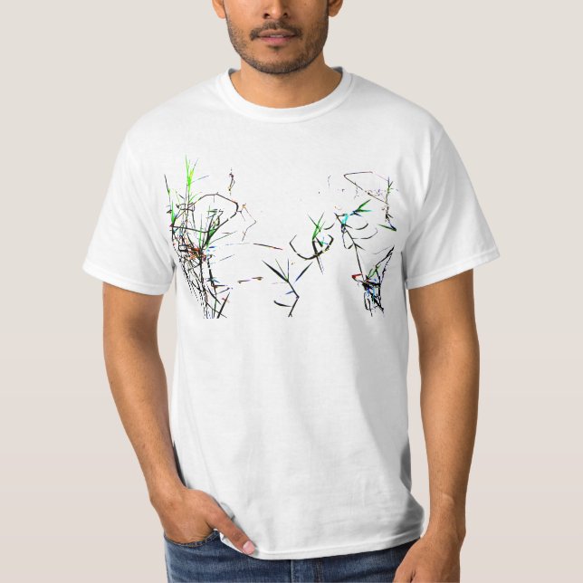 Camiseta Abstrato da natureza das ervas daninhas de lagoa (Frente)