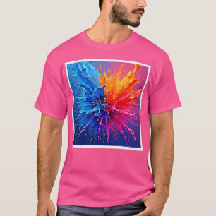 Camiseta Abstrato de abertura de pintura dinâmica