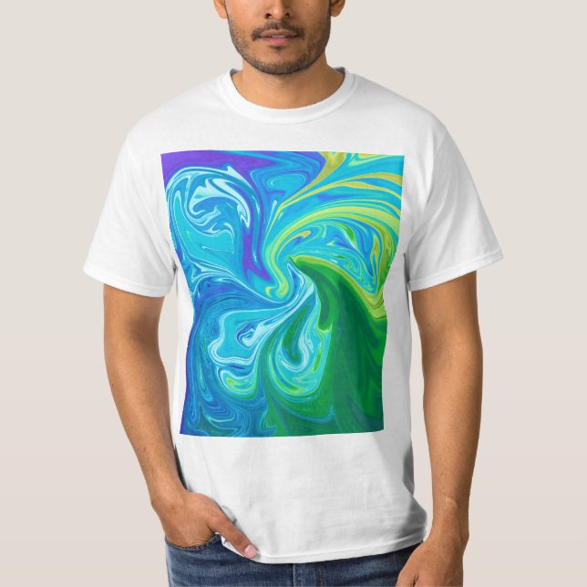 Camiseta Abstrato de arte colorida (Frente)
