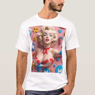 Camiseta Abstrato de Bandeira Americana