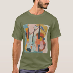 Camiseta Abstrato de Bass Duplo Colorido