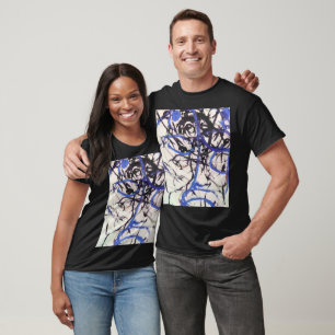 Camiseta Abstrato de Cabeça Olmec Jeff Hankamer Artjunkhaus