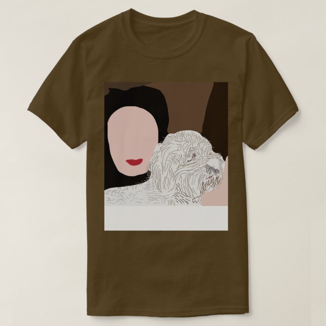 Camiseta Abstrato de cães e de animais humanos (Frente do Design)